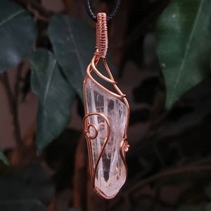 Handmade Clear Quartz Crystal Pendant